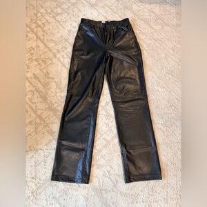 Abercrombie & Fitch Black Faux Leather Pants